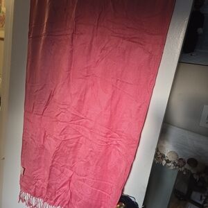 Vibrant Pink Scarf with Fringe